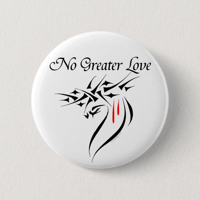 Badge Rond 5 Cm Aucuns plus grands boutons d'amour (Devant)