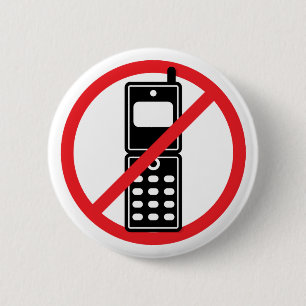 Badge Rond 5 Cm Aucuns téléphones portables