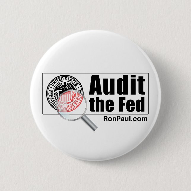 Badge Rond 5 Cm Auditez le bouton de Fed (Devant)