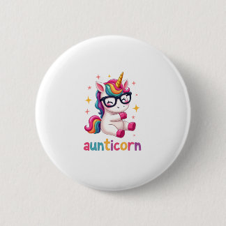 Badge Rond 5 Cm Aunticorn Aunty Dabbing Unicorn Auntie Aunt Christ
