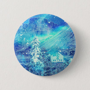 Badge Rond 5 Cm Aurora Dans Les Vallées