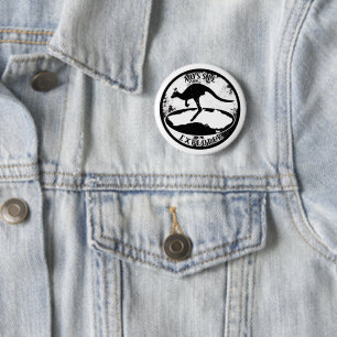 Badge Rond 5 Cm Aussie Explorer en grunge