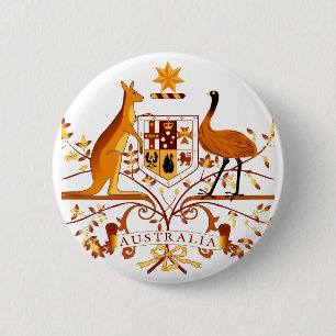 Badge Rond 5 Cm Australie - ACO Brown