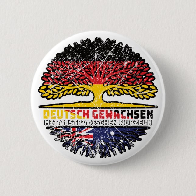 Badge Rond 5 Cm Australie Allemagne Baum (Devant)