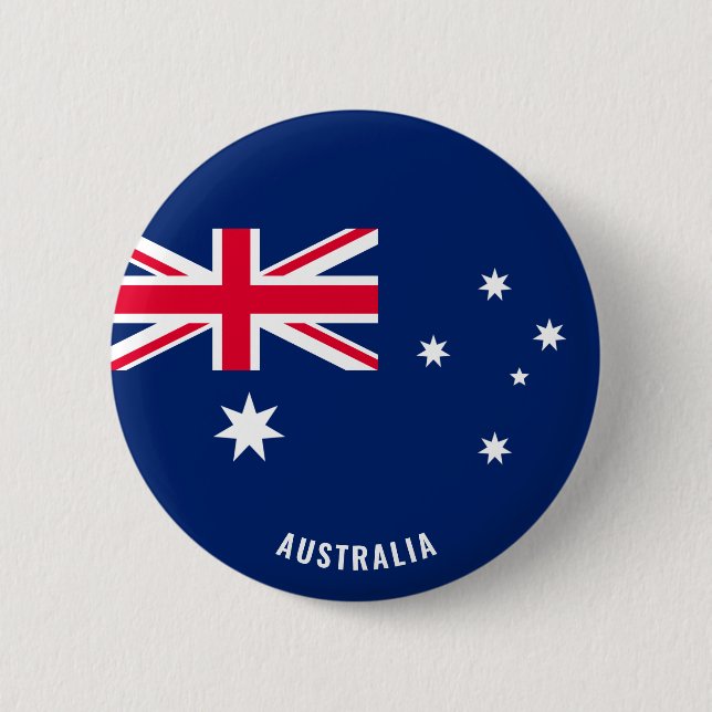 Badge Rond 5 Cm Australie Drapeau patriotique (Devant)