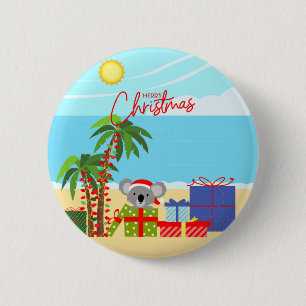 Badge Rond 5 Cm Australie Noël
