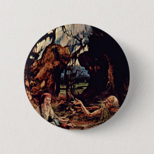 Badge Rond 5 Cm Autel principal d'autel d'Isenheim ancien de