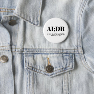 Badge Rond 5 Cm Auteurs Humains Personnalisés Anti IA DR 