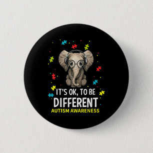 Badge Rond 5 Cm Autism Aware Acceptance Women Kid Its Ok To Be