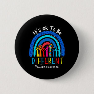Badge Rond 5 Cm Autism Aware Acceptance Women Kid Its Ok To Be