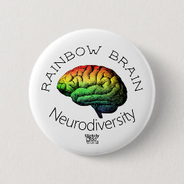 Badge Rond 5 Cm Autism/TDAH de Neurodiversity/"de cerveau