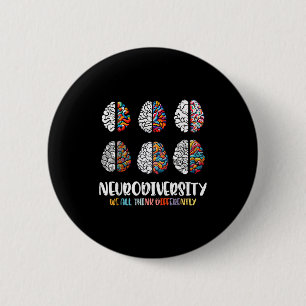 Badge Rond 5 Cm Autisme cerveau neurodiversité asd sensibilisation