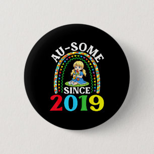 Badge Rond 5 Cm Autisme Incroyable Depuis 2019 Sensibilisation 7e