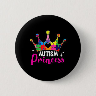 Badge Rond 5 Cm Autisme Princesse Sensibilisation sur l'autisme fi