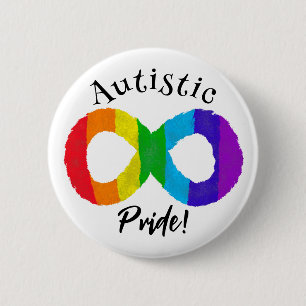 Badge Rond 5 Cm Autistic Pride Neurodiversity Autism Rainbow