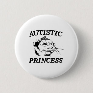 Badge Rond 5 Cm Autistique Princesse Souris Enfants Autisme Aware