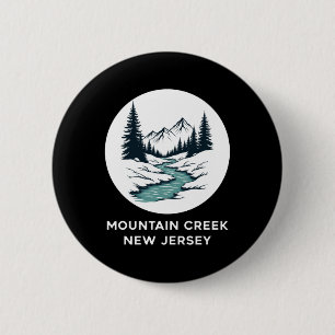 Badge Rond 5 Cm Autocollant Mountain Creek New Jersey
