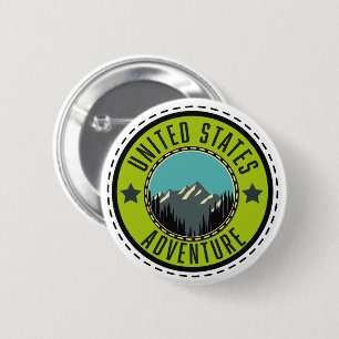 Badge Rond 5 Cm Autocollant rond classique logo United States Adve