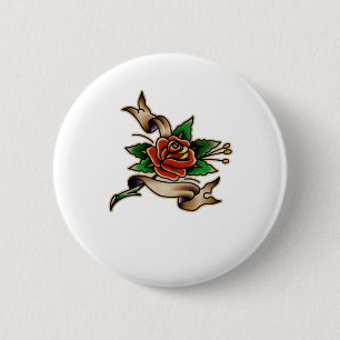Badge Rond 5 Cm Autocollant Trad Tattoo 005 