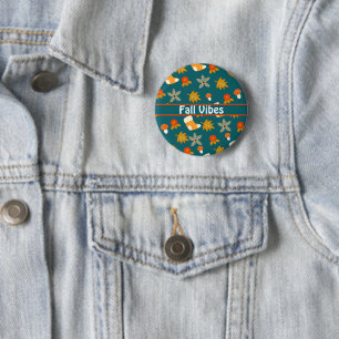 Badge Rond 5 Cm Automne