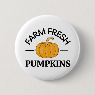 Badge Rond 5 Cm Automne citrouille Automne