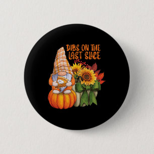 Badge Rond 5 Cm Automne Gnome Aime Le Dessert De Tarte Citrouille