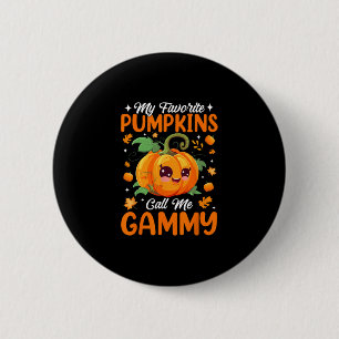 Badge Rond 5 Cm Automne Halloween Mes citrouilles préférées Appele