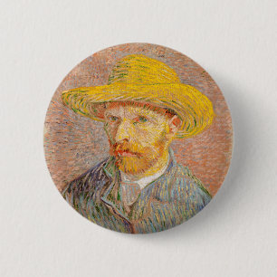Badge Rond 5 Cm Autoportrait de Vincent Van Gogh peinture impressi