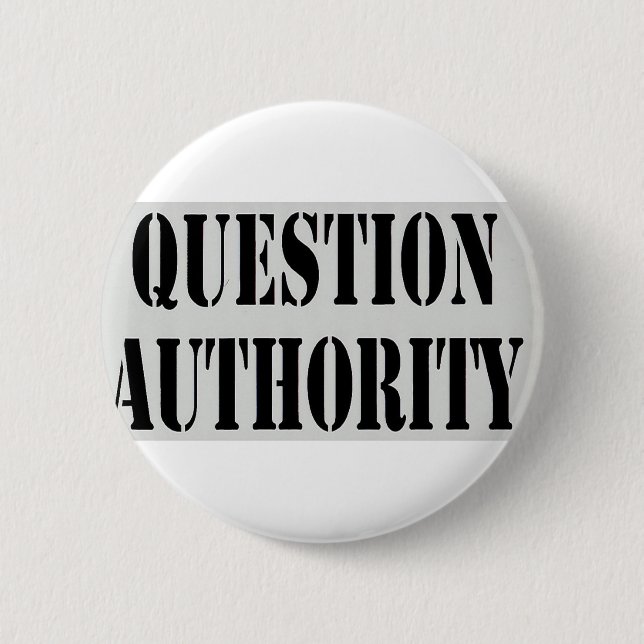 Badge Rond 5 Cm Autorité de question (Devant)