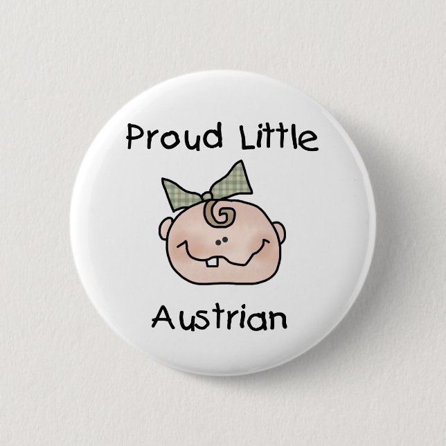 Badge Rond 5 Cm Autrichien fier de bébé (Devant)
