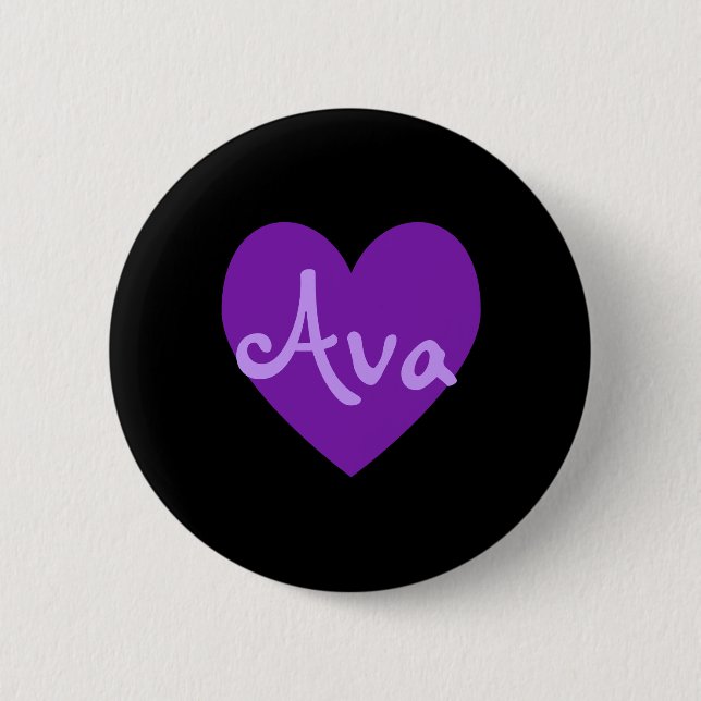 Badge Rond 5 Cm Ava dans le violet (Devant)