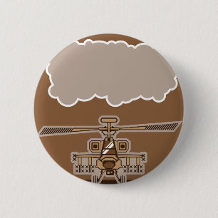 Badge Rond 5 Cm Avant d'hélicoptère