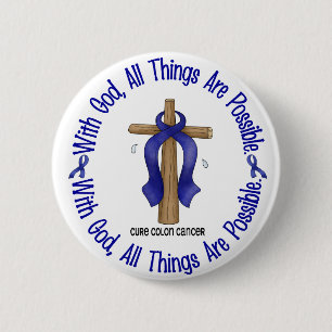 Badge Rond 5 Cm AVEC le T-shirts et les cadeaux de cancer du colon