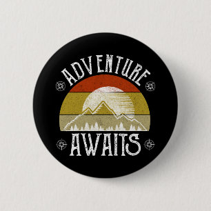 Badge Rond 5 Cm Aventure Attend