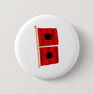Badge Rond 5 Cm Avertissement d'ouragan