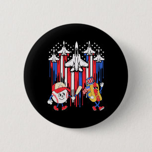 Badge Rond 5 Cm Avion de chasse Avion Usa Drapeau 4 juillet de bas