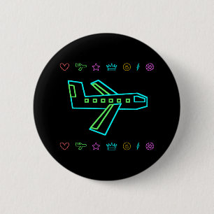 Badge Rond 5 Cm Avion de Zooper
