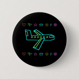 Badge Rond 5 Cm Avion de Zooper