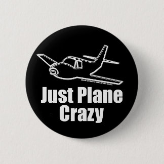 Badge Rond 5 Cm Avion drôle