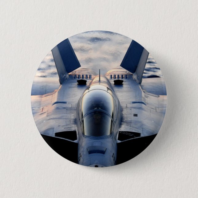 Badge Rond 5 Cm Avion militaire (Devant)