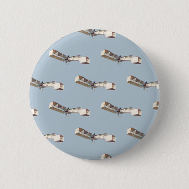 Badge Rond 5 Cm Avion Santos-Dumont 14 Bis (Devant)