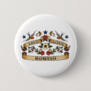 Badge Rond 5 Cm Aviron vivant d'amour