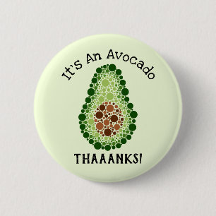 Badge Rond 5 Cm Avocat en points