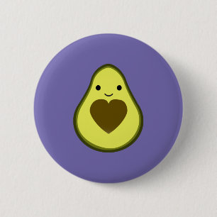 Badge Rond 5 Cm Avocat heureux mignon d'amour de Kawaii