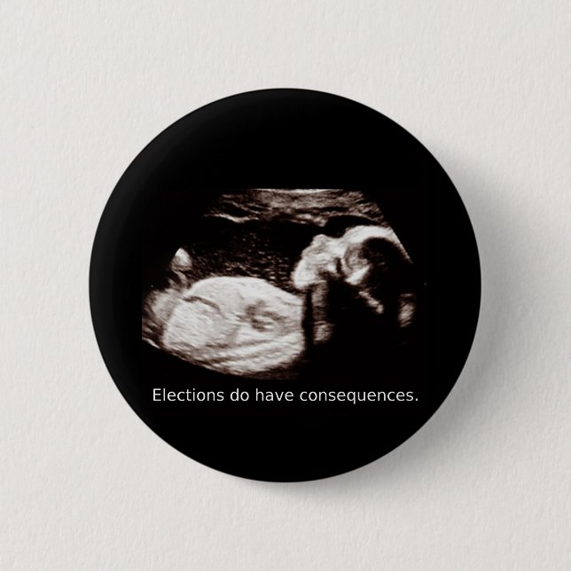 Badge Rond 5 Cm Avortement d'ultrason : Les élections ont des (Devant)