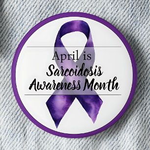 Badge Rond 5 Cm Avril Mois de sensibilisation à la sarcoïdose