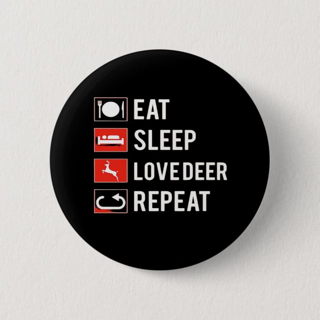 Badge Rond 5 Cm Awesome Deer Lover Creative Modern Design  (Devant)