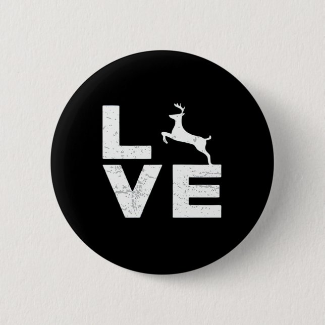 Badge Rond 5 Cm Awesome Deer Lover Trendy Aesthetic Design  (Devant)