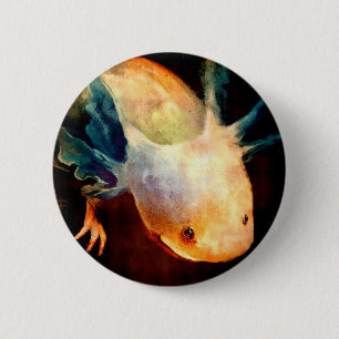 Badge Rond 5 Cm Axolotl Sun
