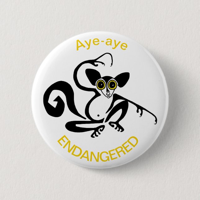 Badge Rond 5 Cm Aye-aye - bouton (Devant)